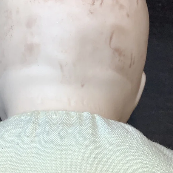 Grace S Putman Doll Bisque Head & Hands Cloth Body Bonnet, 11”